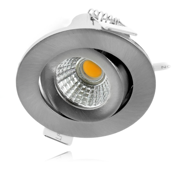 ECODIM ED-10063 LED INBOUWSPOT LAGE INBOUWDIEPTE IP54 AFMETING NAAR WARM 55MM RONDE GEB NIKKEL.MDRLED®