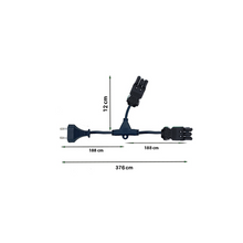 Eurostekker naar 2x / 3x / 4x SWP-3 Stekker | MDRLED® | 2m Kabel | Zwart | 2 Jaar Garantie