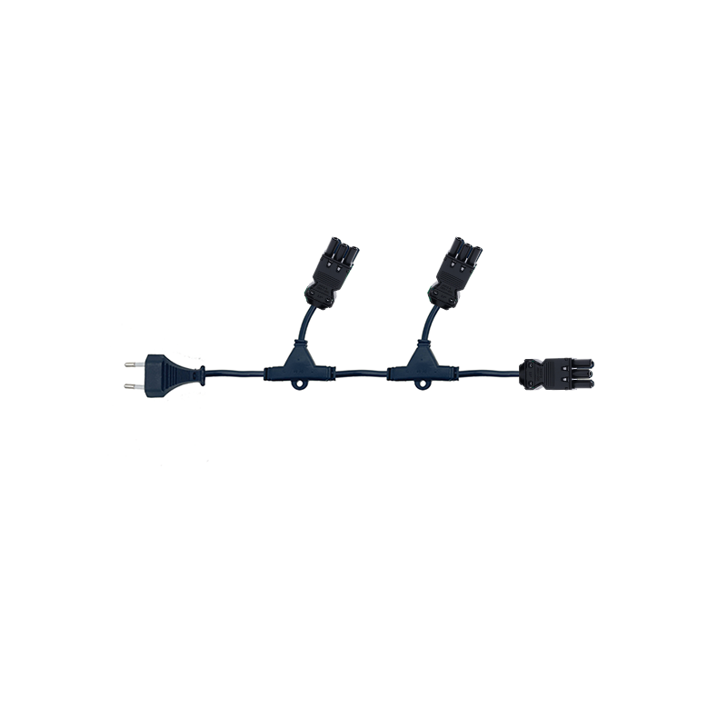 Eurostekker naar 2x / 3x / 4x SWP-3 Stekker | MDRLED® | 2m Kabel | Zwart | 2 Jaar Garantie