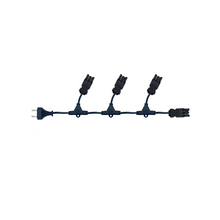 Eurostekker naar 2x / 3x / 4x SWP-3 Stekker | MDRLED® | 2m Kabel | Zwart | 2 Jaar Garantie