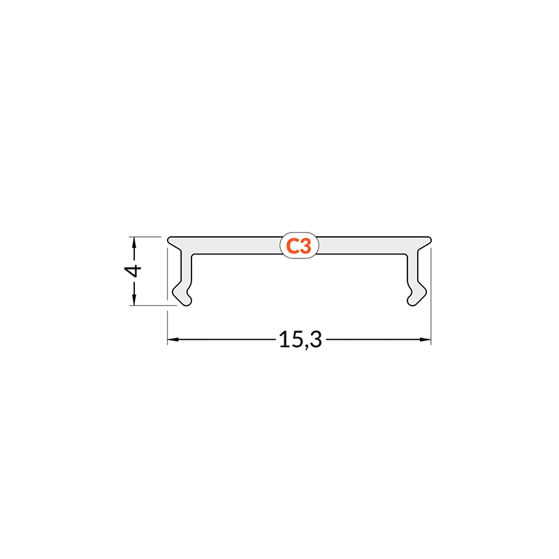 CLICK COVER  2M SMART  16MM  ZWART MDRLED®