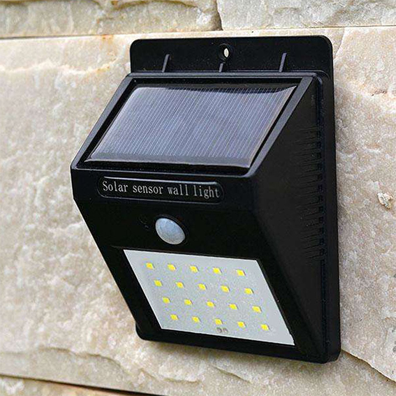 Wandlamp Solar met Sensor - Duurzame Buitenverlichting met 20 LED,s en Zonne-energie PROLEDPARTNERS®