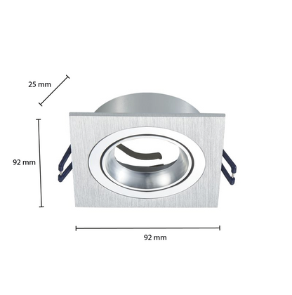 OPRAWA GU10 4-STRONNA, ODCHYLANA CZARNY, BIAŁY, SREBRNY MR16 Ø80mm MDRLED®