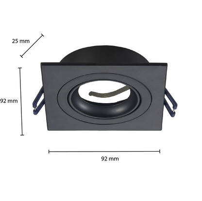 OPRAWA GU10 4-STRONNA, ODCHYLANA CZARNY, BIAŁY, SREBRNY MR16 Ø80mm MDRLED®