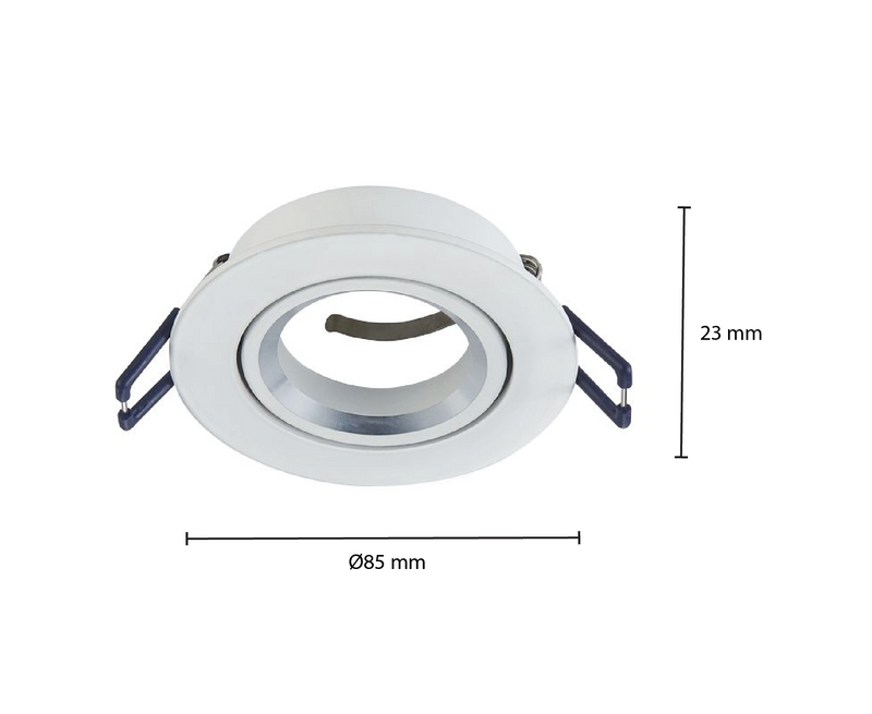 GU10 ARMATUUR  KANTELBAAR WIT,ZWART,ZILVER MR16 Ø69mm Proledpartners®