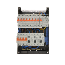 3-Phasen-Box 9x Maschine B16 3x Fehlerstrom-Schutzschalter 30mA 1x MDRLED®-Sockel