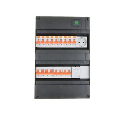 3-Fase Groepenkast 9x B16 Aardlekautomaat + 3-Fase B16 + WCD + Beltrafo