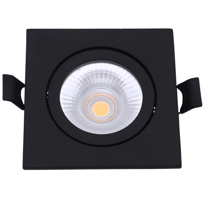LED Einbaustrahler Flach 6W Dimmbar Schwarz 2700K Ø75-81mm MDR LED
