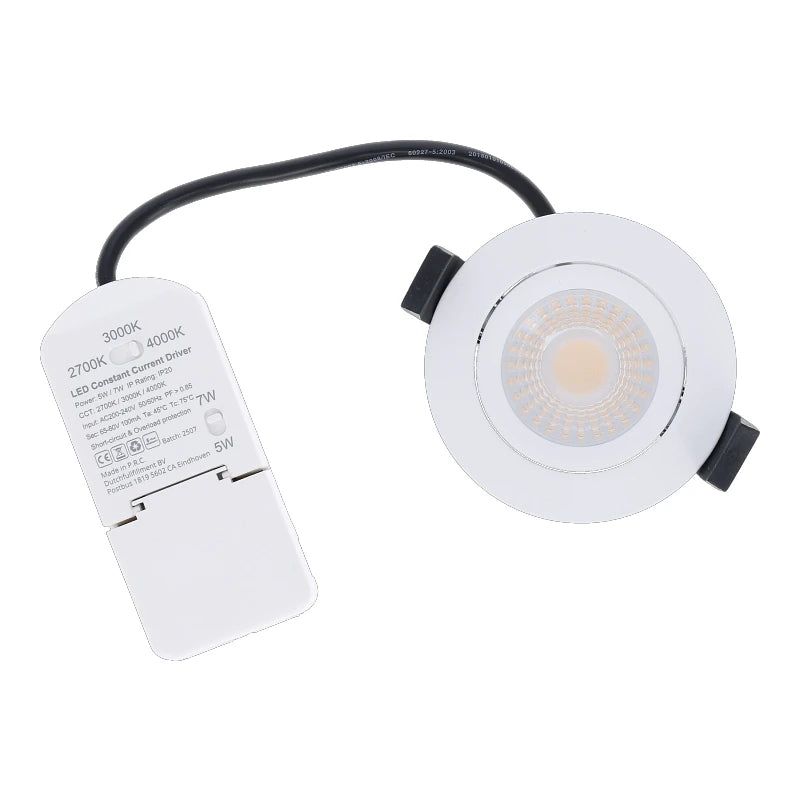 LED Inbouwspot Wit 5W 7W IP65 Dimbaar CCT