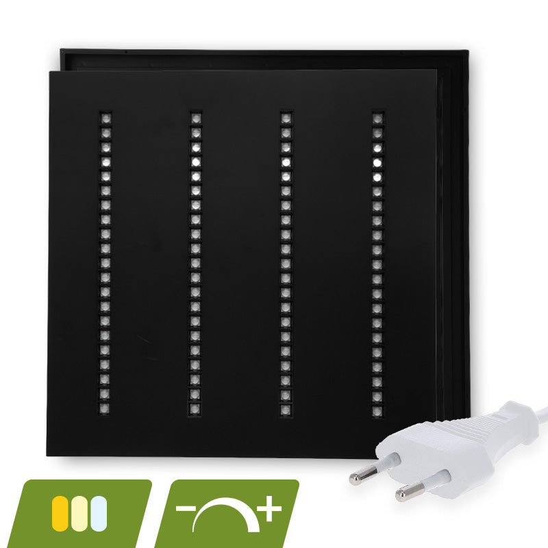 Louvre LED Paneel 60x60 Zwart 30W Dimbaar – UGR<16 – CCT Switch – Eurosnoer