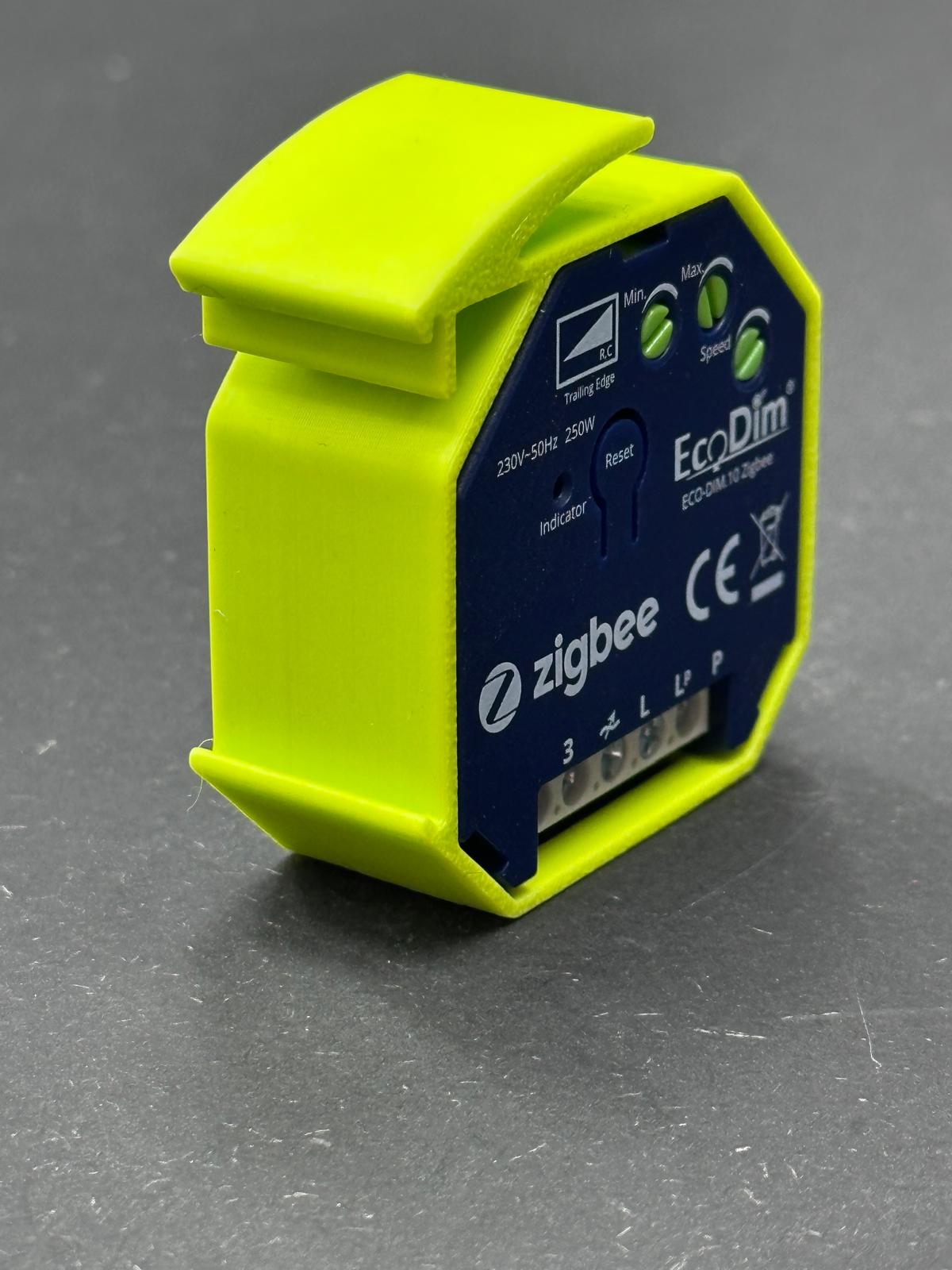DIN-Rail Houder voor ECO-DIM.10 Zigbee Matter Z-Wave WiFi Dimmer Module