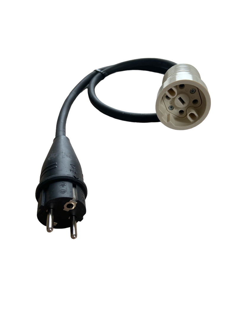 Perilex verloopstekker 3x2.5mm 230v stekker naar Perilex contrastekker H07 RN-F neopreen ZWART MDR LED®