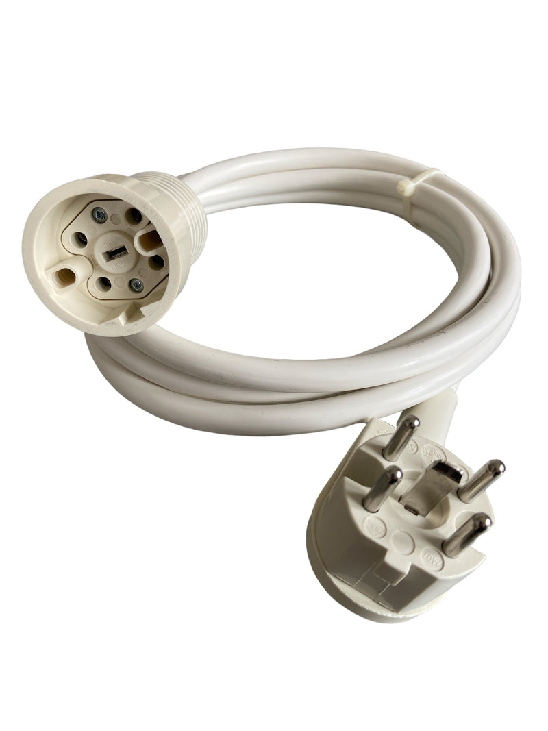 Perilex Koppelsnoer 16A Hittebestendig, 3 / 5 meter, Extra Dikke Kabel, 5x2.5mm Wit MDRLED®