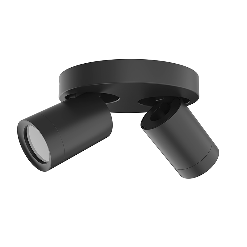 Plafondarmatuur Luna  Rond  2x GU10  Zwart