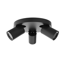 PLAFONDARMATUUR | luna| ROND | 3xGU10 | ZWART