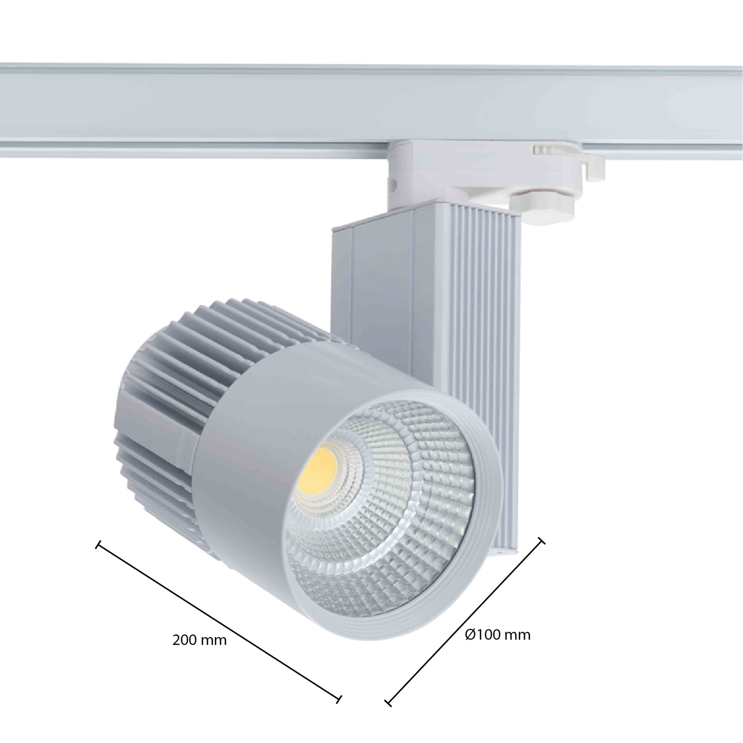 3-Phasen-Schienenstrahler 30W CRI&gt;95 Weiß.MDRLED®