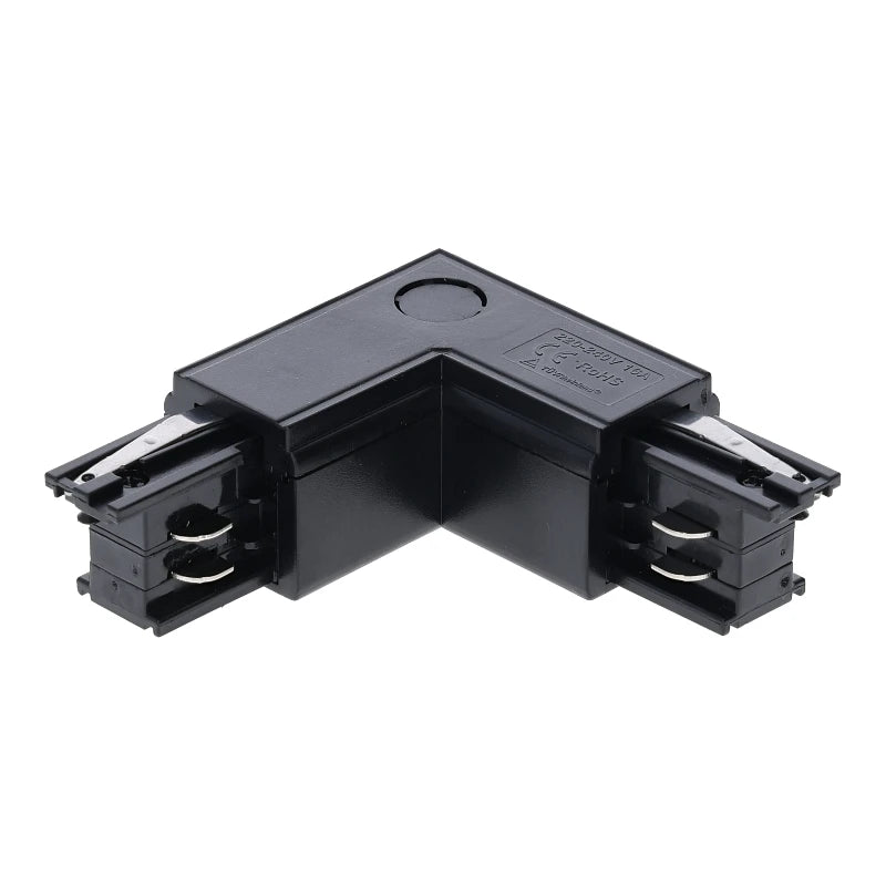 MDRLED® L-Connector Buiten 3-Fase Rail | Zwart