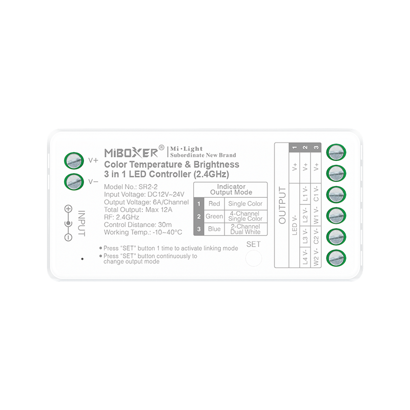 Mi-Light 3-in-1 LED Strip Controller – 12-24V – RF Smart Controller
