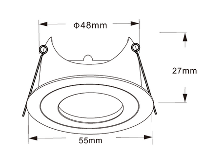 MR11 Inbouwarmatuur – Wit – Aluminium – Ø48 mm – MDRLED®