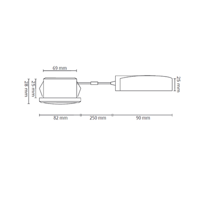 LED INBOUWSPOT  VARDA  SLIM-FIT  5W  DIM  WIT