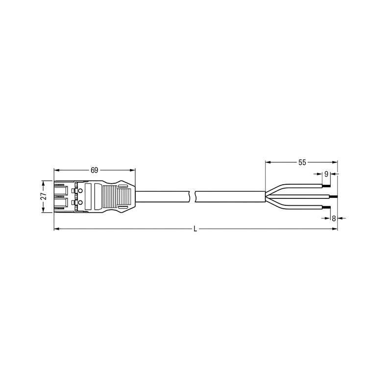 Verlengsnoer 3 Meter Wit – 3x1,5 mm² – 16A – 250V