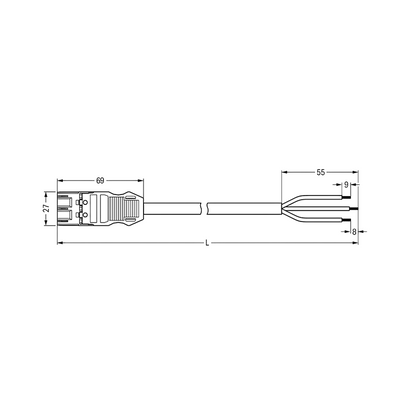 Verlengsnoer 3 Meter Wit – 3x1,5 mm² – 16A – 250V
