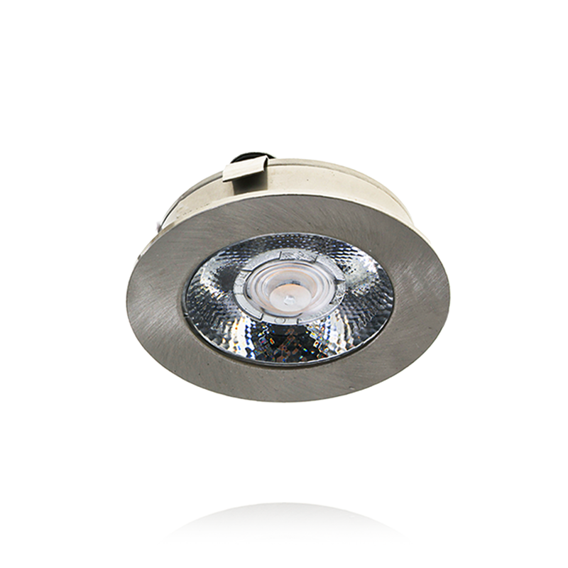 LED Meubelspot 3W 12V(DC) IP44 Zilver 2700K Ø55 mm MDRLED®