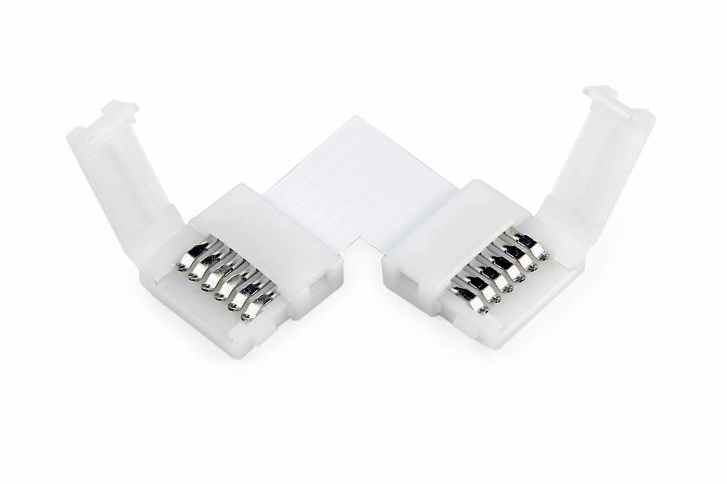 MDRLED® RGB-CCT Quick hoekstuk strip 6pin 12mm 10 Stuks