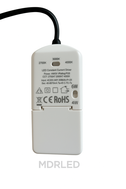 LED Inbouwspot  Luna 6W  Dimbaar WIT CCT-Switch IP65