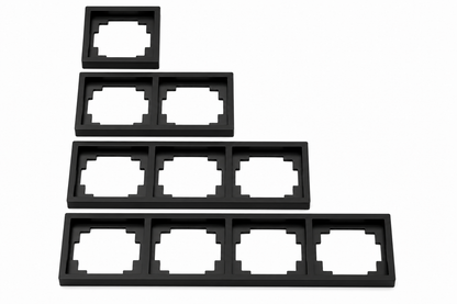Afdekraam Wit/Zwart  1 t/m 4-Voudig MDRLED