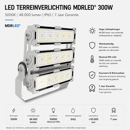 LED TERREINVERLICHTING  MDRLED® IP65  300W 5000K