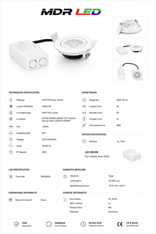 Inbouwspot Wit D2W 5W 7W CCT IP65