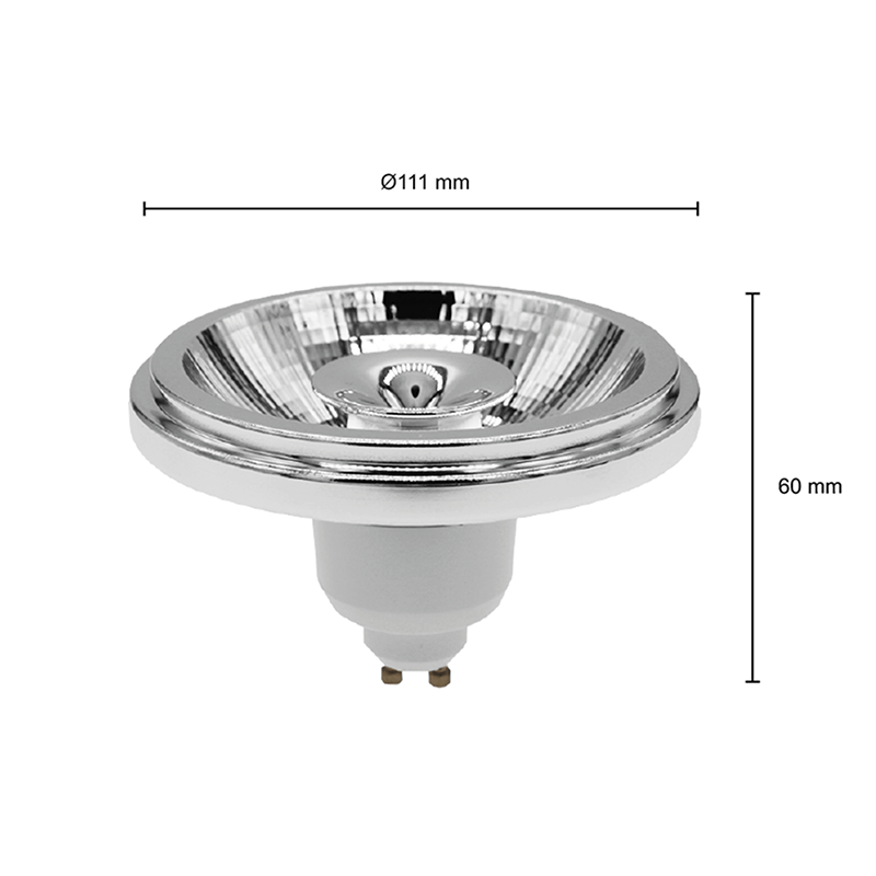 LED AR111 GU10 SPOT  24° 12W WIT.MDRLED®