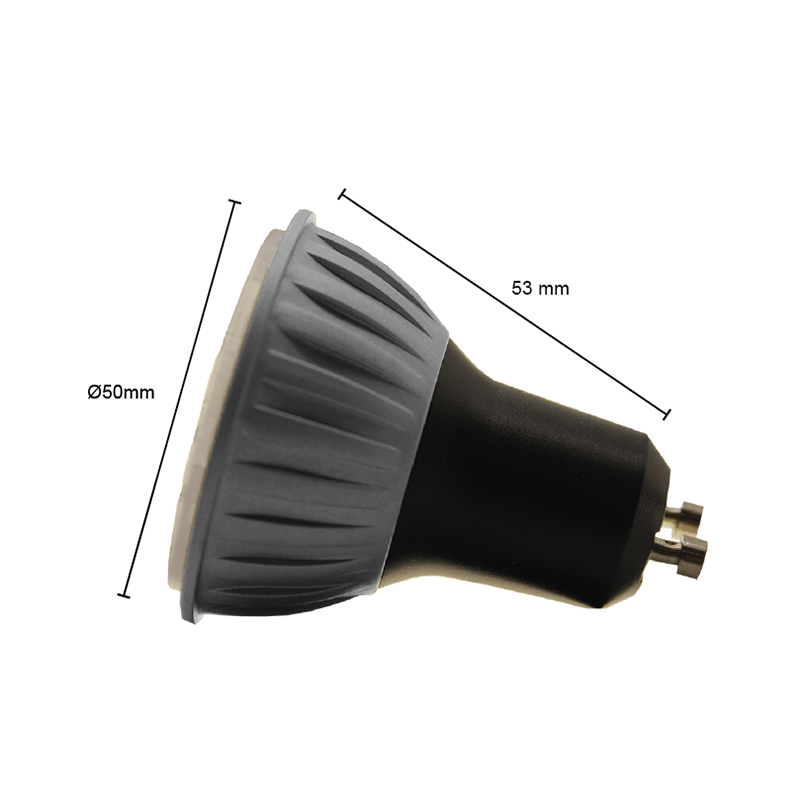 GU10 DIMBARE SPOT instelbaar 24°, 36° of 60°.  5 Watt MDRLED