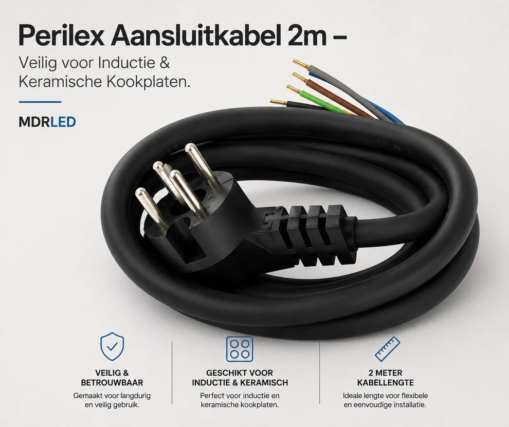 Perilex Aansluitkabel 5x2,5mm² 2 Meter | KEMA Keur | 50 Stuks MDRLED®
