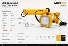 LED Docklight 30W met Zwenkarm | IP65 | Professionele Laaddock Verlichting | MDRLED®