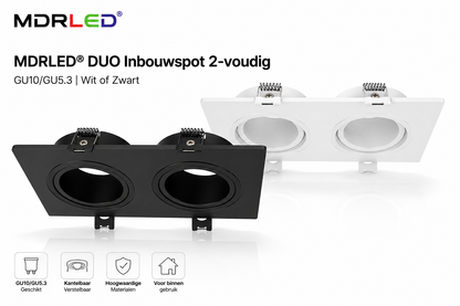 DUO GU10/GU5.3 Leuchte Weiß-Schwarz MDRLED®