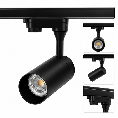 MDRLED® 3-Fase GU10 Railarmatuur Zwart | Aluminium