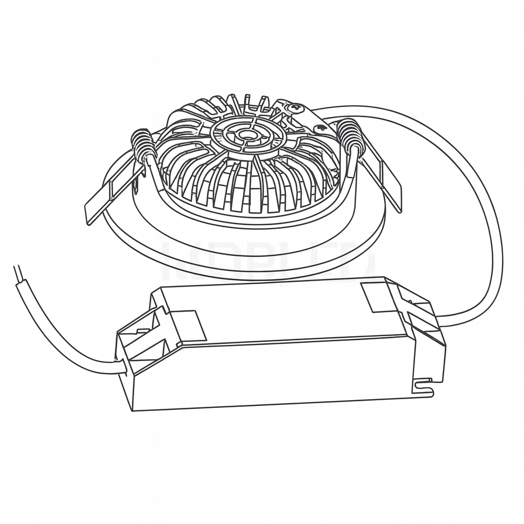 Slim-Fit 5W Dimmbarer Chrom-Einbaustrahler 2700K 3000K MDRLED®