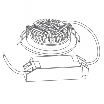 SLIM-FIT 5W dimmbarer Einbaustrahler in Schwarz 2700K/3000K MDRLED®