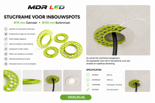 Stuc frame 75mm 12-Pack | Voor Inbouwspot Installatie | Strakke Afwerking