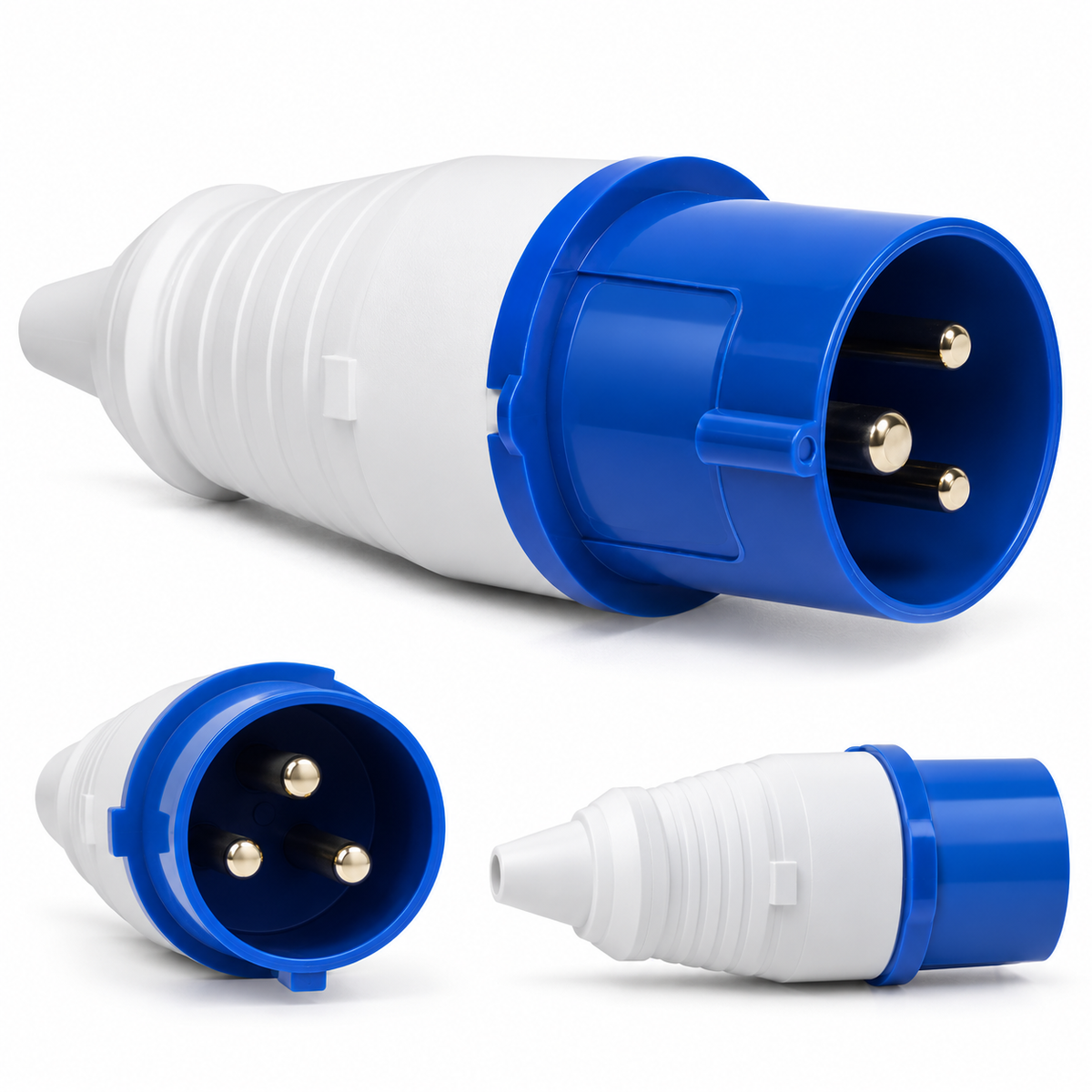 MDRLED® CEE Campingstekker 16A | 230V | 3-polig | IP44 | Blauw Actie op=op
