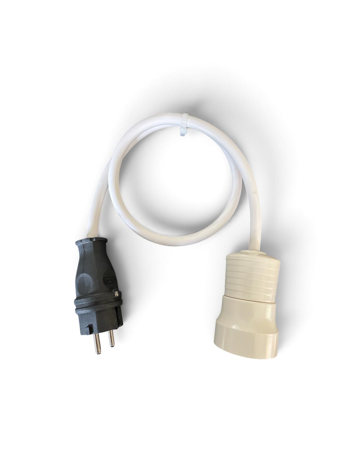 Perilex verloopkabel 230V naar Perilex 3×2,5mm² WIT