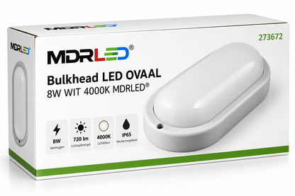 Reflektor LED Bulkhead OVAL 8W BIAŁY 4000K MDRLED®