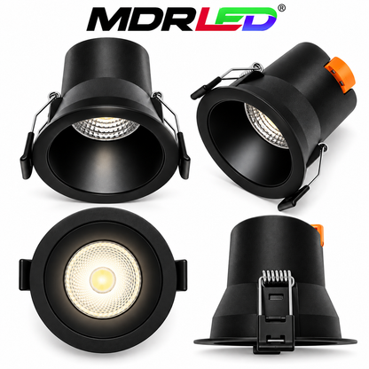 LED Inbouwspot Mira 6W – Zwart – 4000K – Dimbaar – IP44