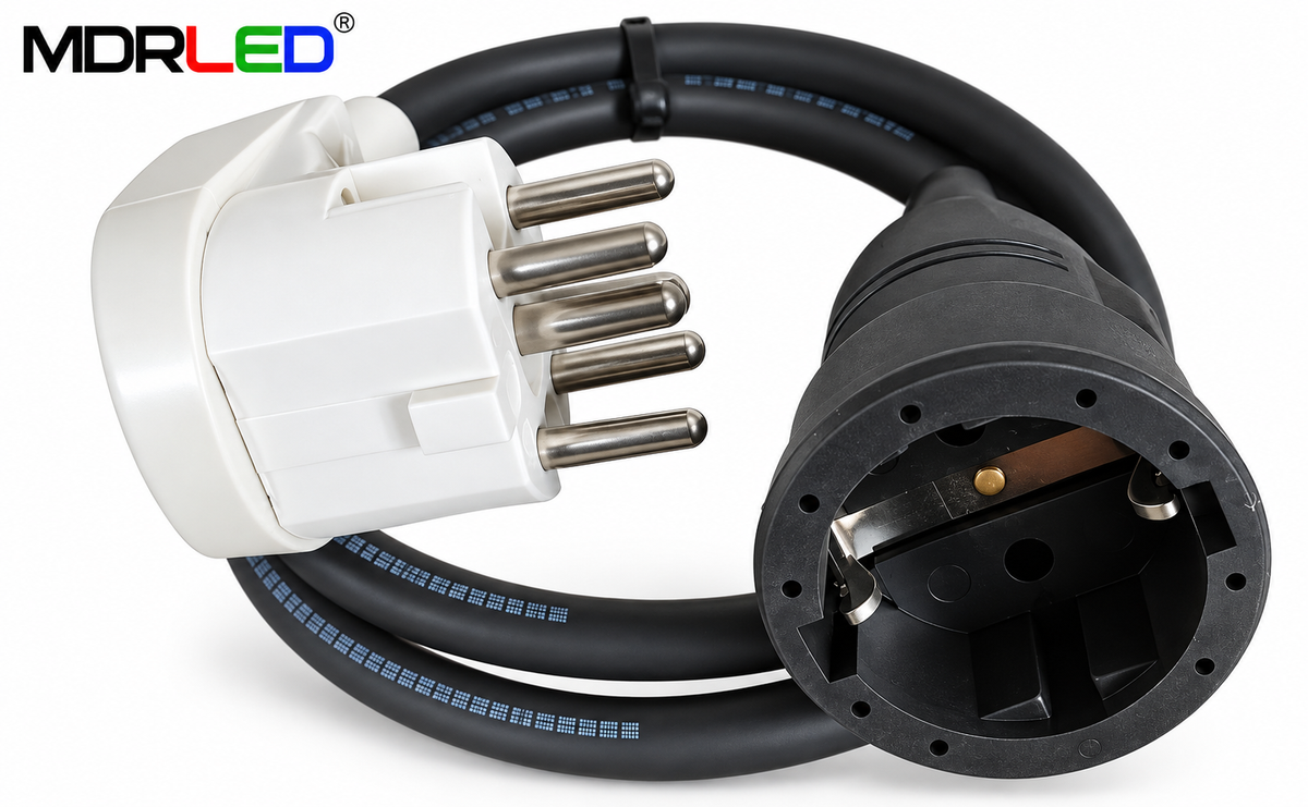 MDRLED® Perilex Verloopkabel 16A | Schuko | 0,5m | IP44