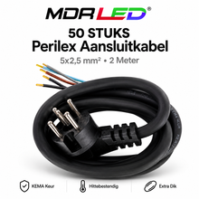 Perilex Aansluitkabel 5x2,5mm² 2 Meter | KEMA Keur | 50 Stuks MDRLED®