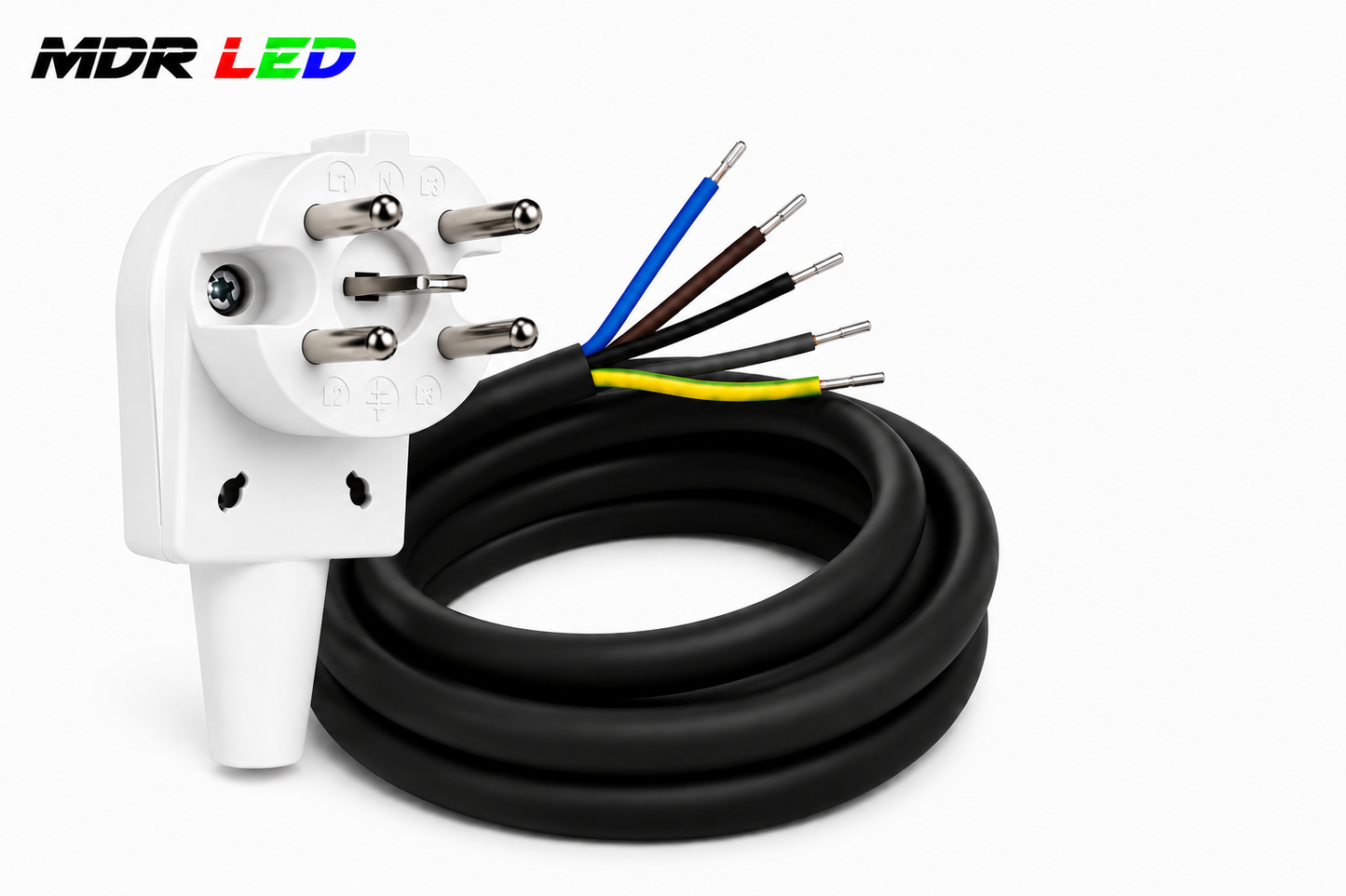 Perilex Aansluitkabel 5x2.5mm  H07RN-F  3 / 5 / 10 Meter  16A  11.000W  MDRLED®
