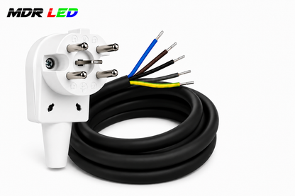 Perilex Aansluitkabel 5x2.5mm  H07RN-F  3 / 5 / 10 Meter  16A  11.000W  MDRLED®