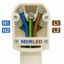 Perilex Stekker Verloop naar 2x230V contra over 2 Fasen Verdeeld - MDR LED®